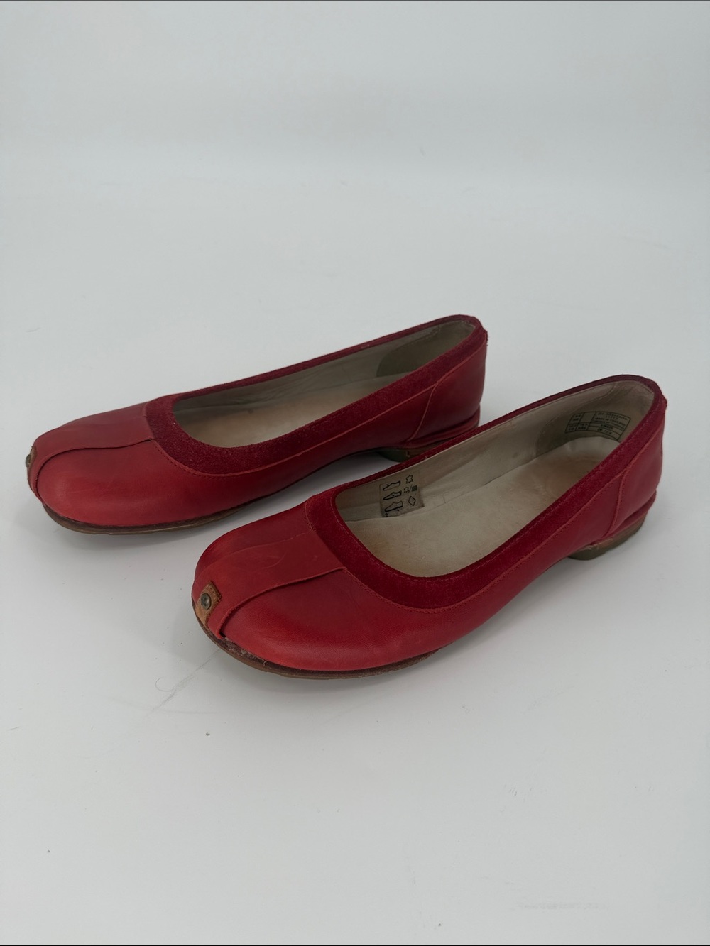 Dr. Martens Red Women's Leather Ballet Flats #11713 Size 10.5